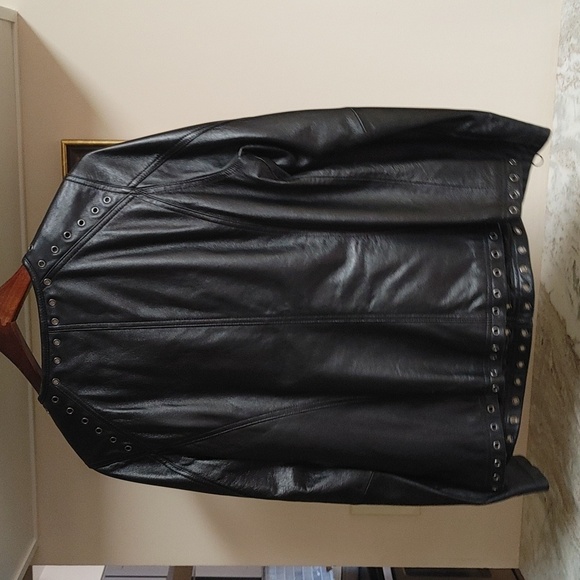 Bradley Black Leather Jacket Size PL - Picture 7 of 14